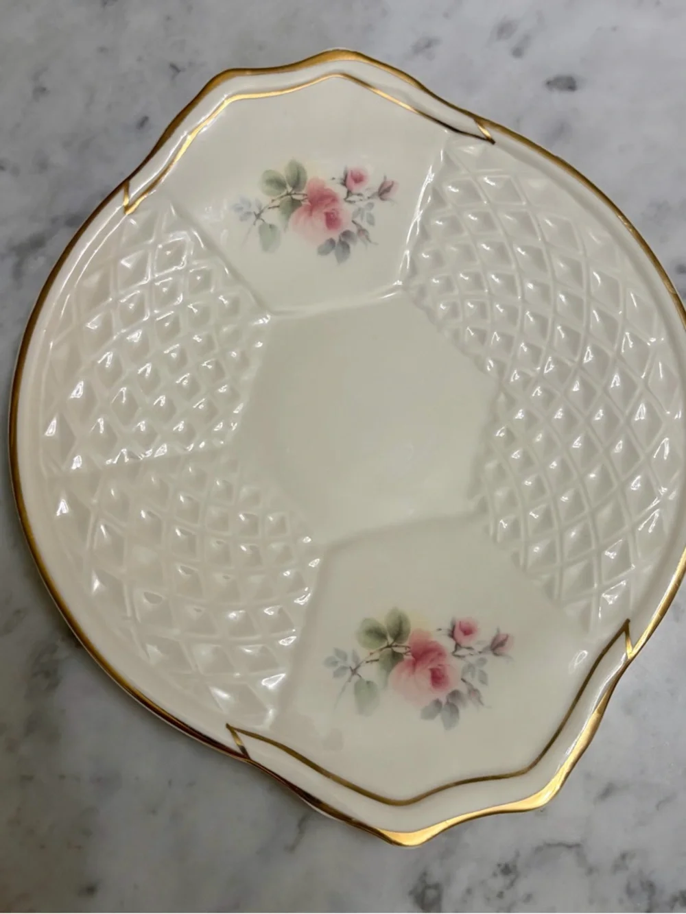 Vintage donegal Floral parian china Ireland plate